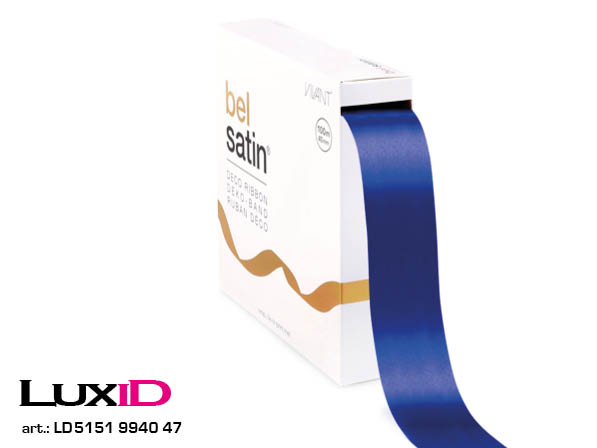 Bel satin 47 royal blauw 40mm x 100m Bel satin 47 royal blauw 40mm x 100m